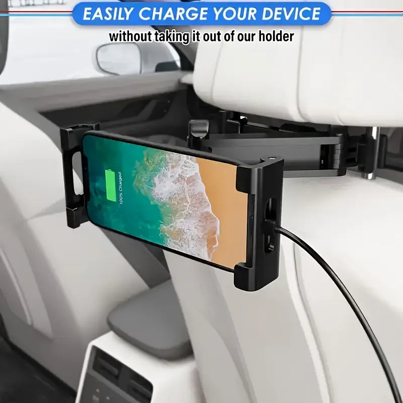 Universal Car Headrest Tablet Mount – Fits iPad, Tablets & Phones