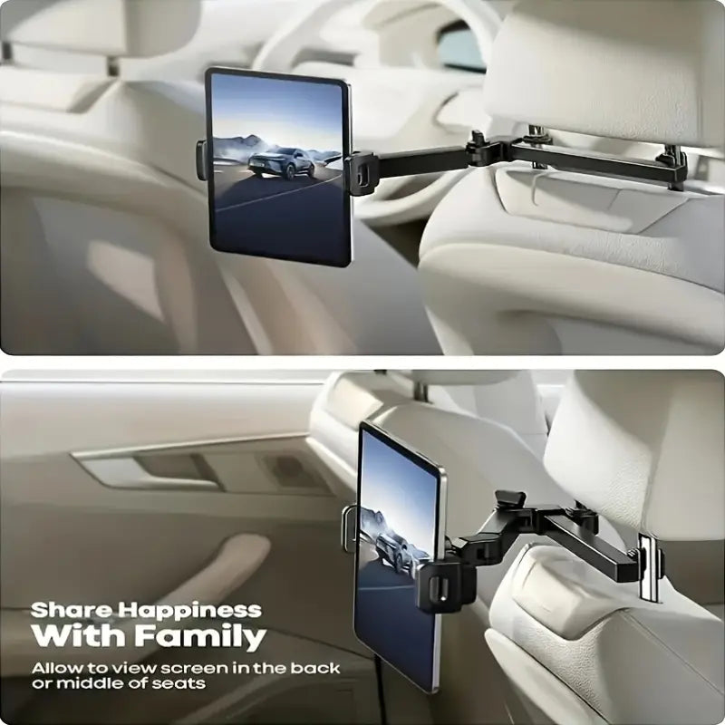 Universal Car Headrest Tablet Mount – Fits iPad, Tablets & Phones