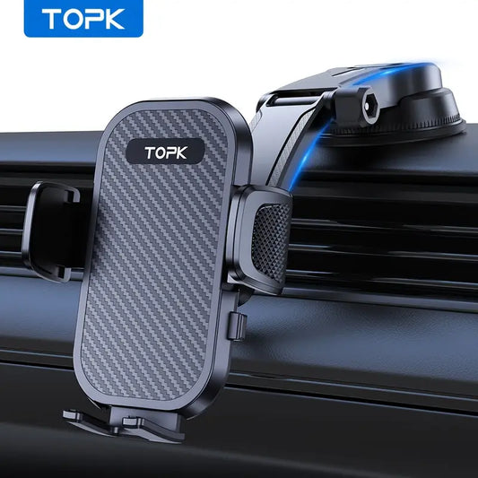 Car Dashboard Phone Holder – TOPK D42C Universal Mount for All Phones